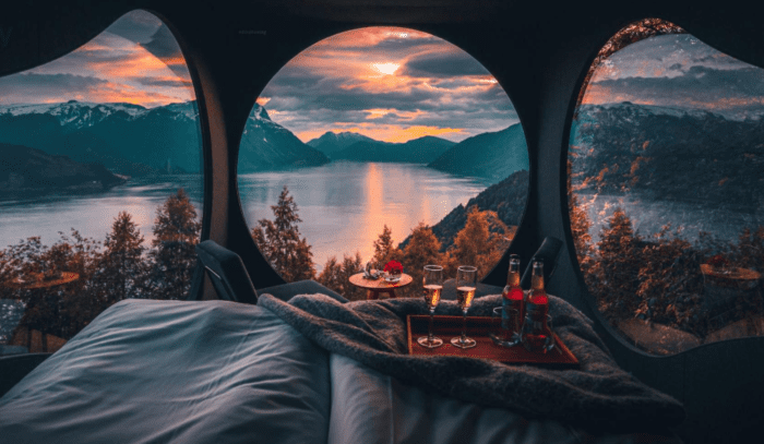 10 tipů na nejkrásnější ubytování v Norsku: glamping, treehouse, tiny house 5